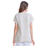 Vera May Ladies Italian Linen Sand Top