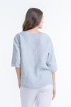 Vera May Ladies Italian Linen Pearl Top