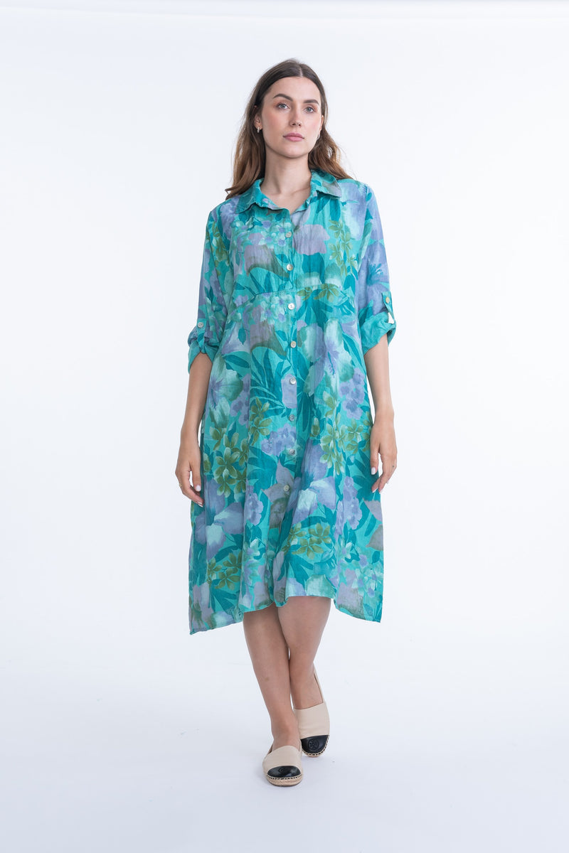Vera May Ladies Italian Linen Lake Dress