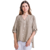 Vera May Ladies Italian Linen Safari Top