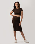 Bellini Ladies Basic Crop Brown