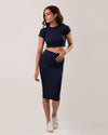 Bellini Ladies Basic Crop Navy