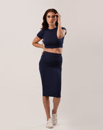 Bellini Ladies Basic Crop Navy