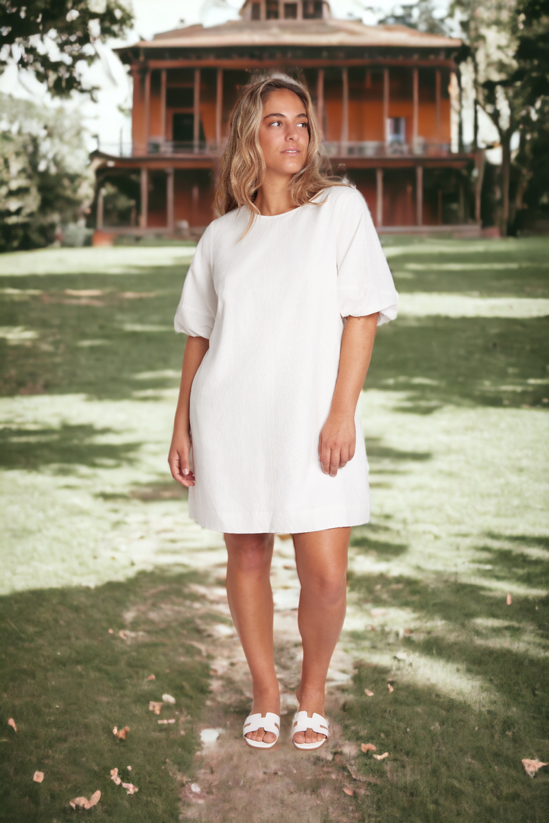 Jore Ladies Sophie Linen Dress White