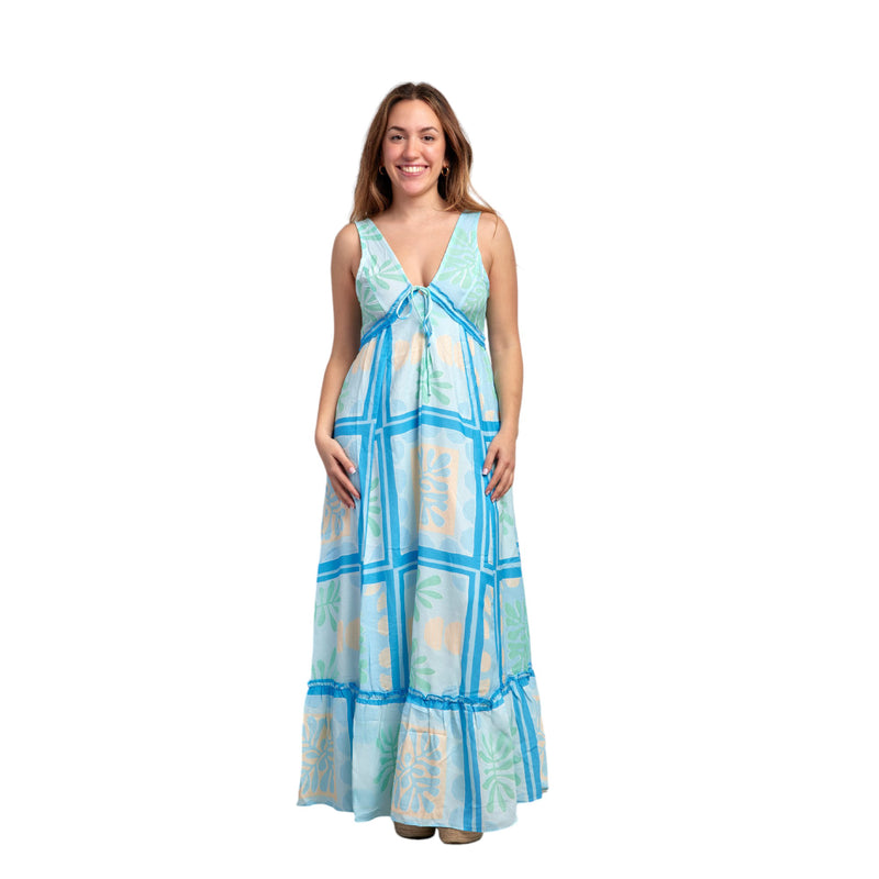 Jore ladies Liliana Maxi Dress Blue Green