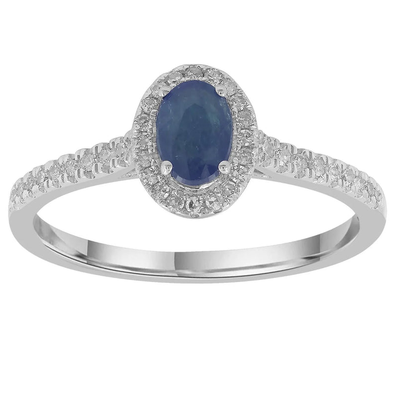 Nirvana DGA 9ct W/G  0.15CT HI I1 Sapphire Diamond Ring