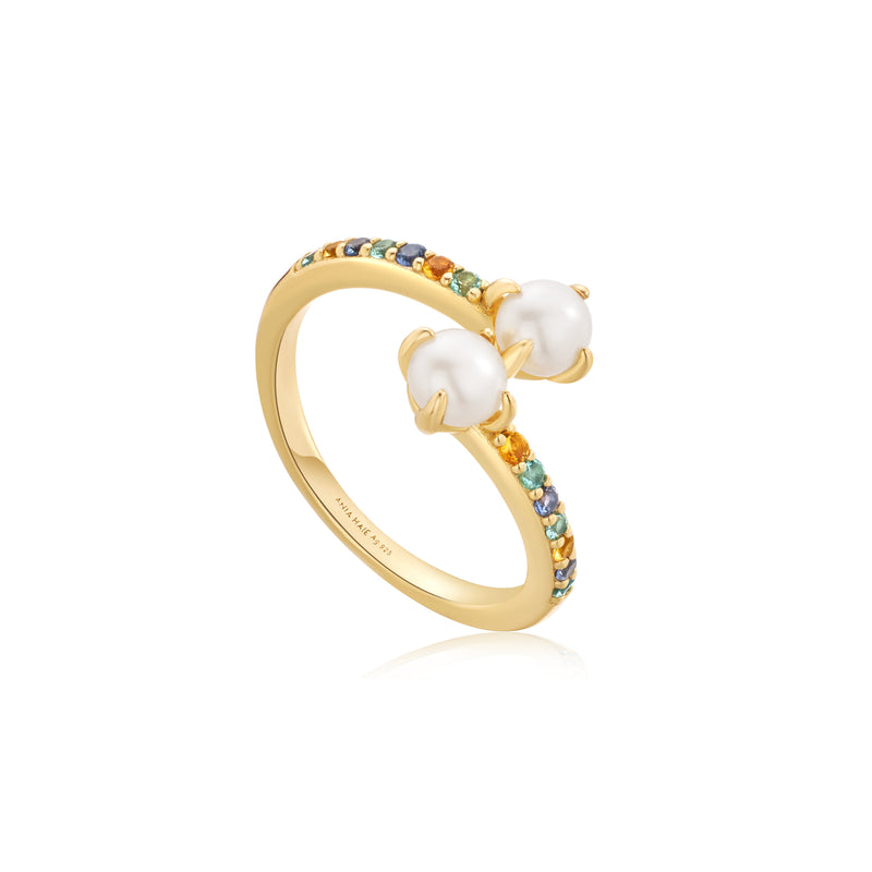 Ania Haie Muse Gem Pearl Wrap Ring