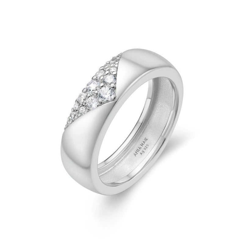 Ania Haie Vogue Gold/Silver Pave Cz Bold Ring