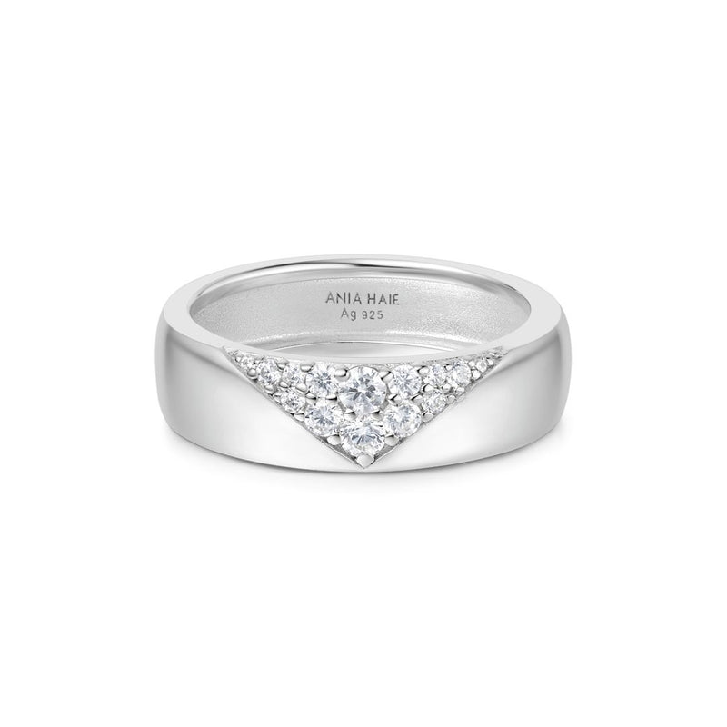 Ania Haie Vogue Gold/Silver Pave Cz Bold Ring