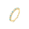 Ania Haie Voyager Gold/SILVER Bezel Cz/Turquoise Ring