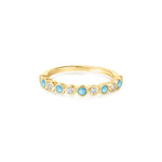 Ania Haie Voyager Gold/SILVER Bezel Cz/Turquoise Ring