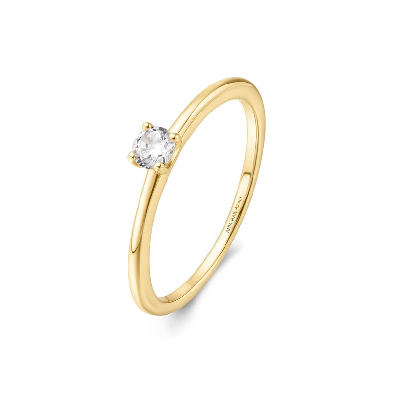 Ania Haie Sunny Gold/silver Classic Cz Solitaire Ring