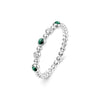 Ania Haie Sunny Silver Bezel Malachite Bead Ring