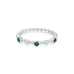 Ania Haie Sunny Silver Bezel Malachite Bead Ring
