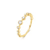 Ania Haie Dainty Gold/Silver Bezel Cz Zig-Zag Ring