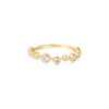 Ania Haie Dainty Gold/Silver Bezel Cz Zig-Zag Ring