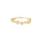 Ania Haie Dainty Gold/Silver Bezel Cz Zig-Zag Ring