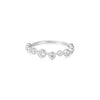 Ania Haie Dainty Gold/Silver Bezel Cz Zig-Zag Ring