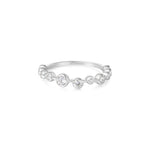 Ania Haie Dainty Gold/Silver Bezel Cz Zig-Zag Ring