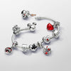 Pandora Disney Mickey and Minnie sterling silver charm with red and black enamel