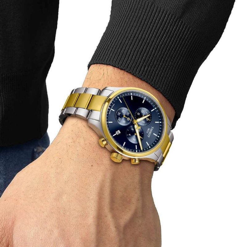 Tissot Chrono XL Stainless Steel Casual Watch Blue Dial