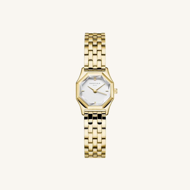 Rosefield  The Gemme White Dial Gold Watch