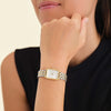 Rosefeild The Octagon XS White Sunray Steel Duotone Silver Watch