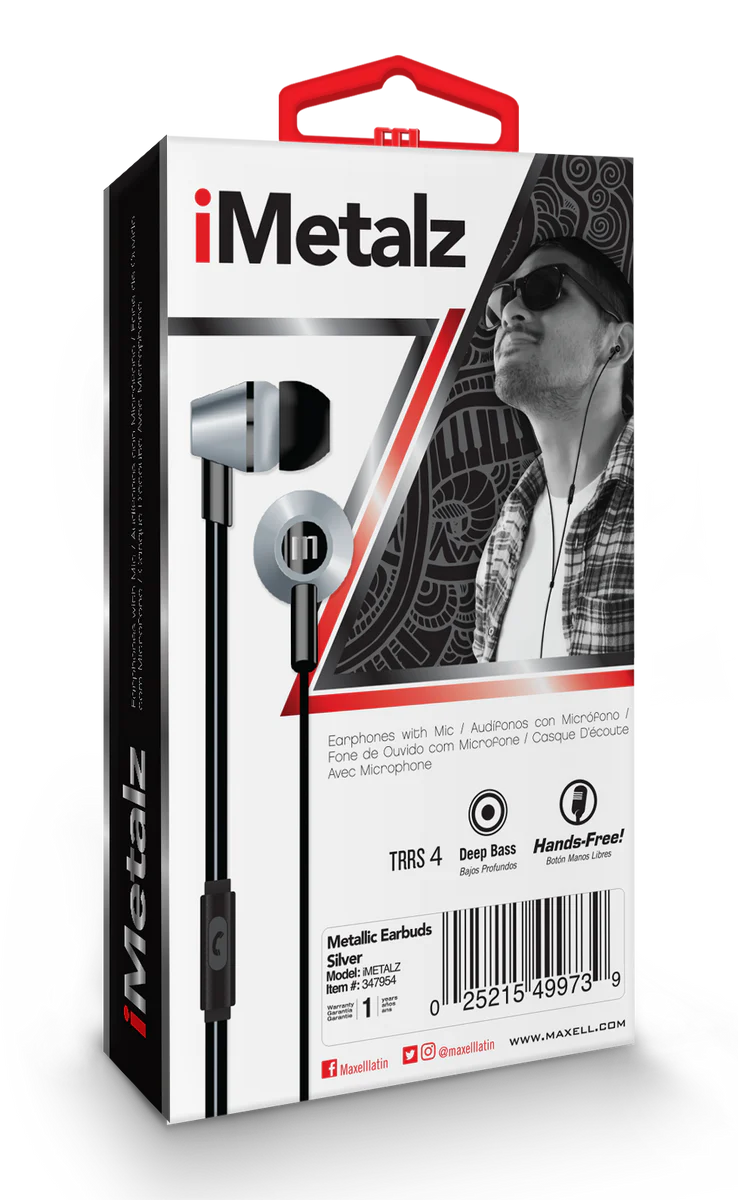 Imetalz Metallic Earbuds Silver