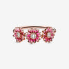 Pandora Pink Daisy Flower Trio Ring