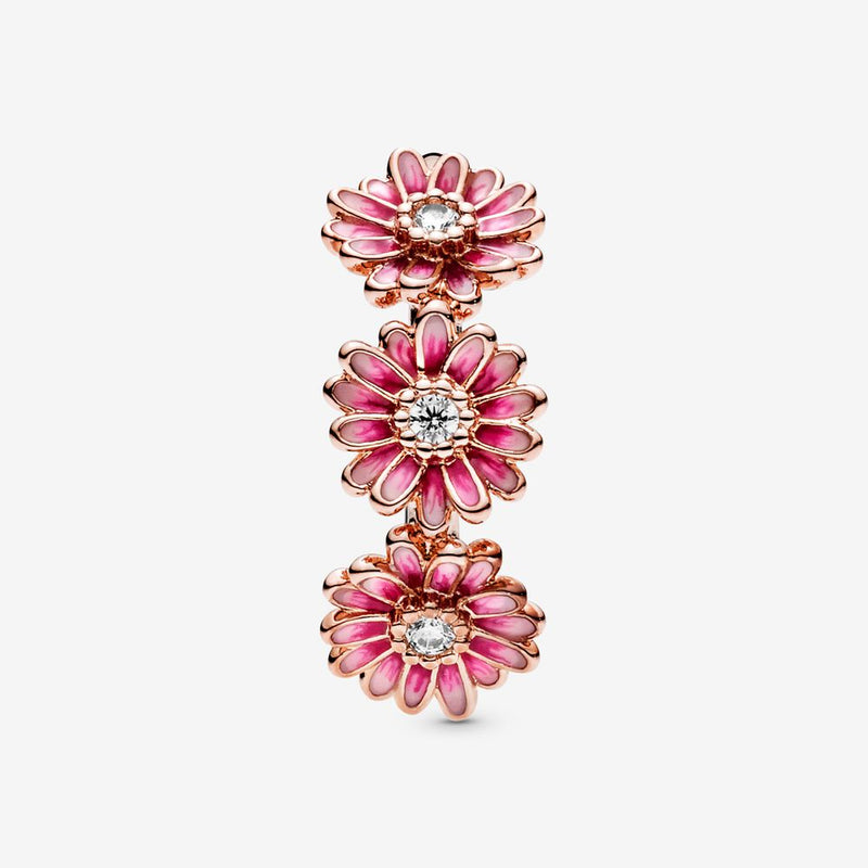 Pandora Pink Daisy Flower Trio Ring