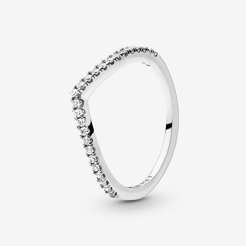 Pandora Sparkling Wishbone Ring