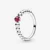 Pandora July Blazing Red Beaded Ring