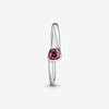 Pandora Red Tilted Heart Solitaire Ring