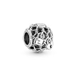 Pandora Silver Padlock Openwork Wire Openwork Charm