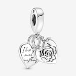 Pandora Rose Heart Padlock Dangle Charm