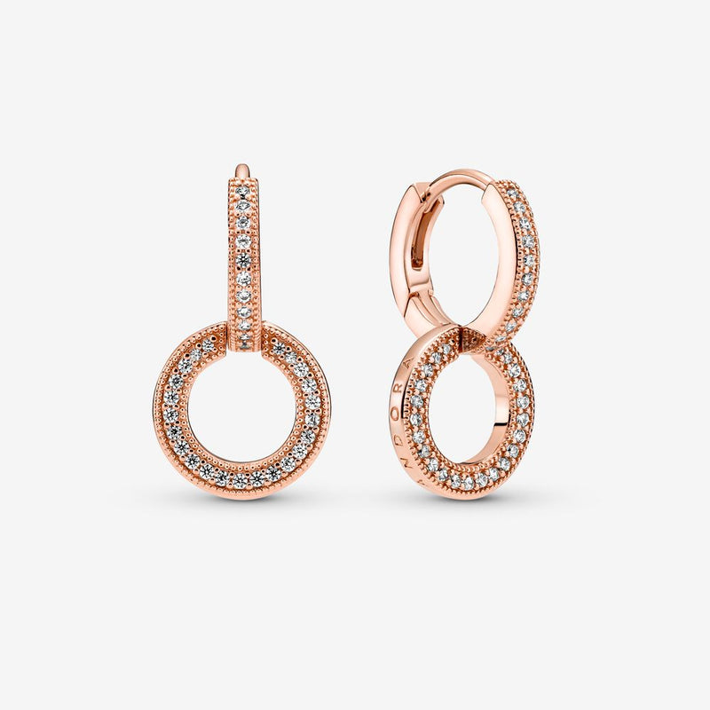 Pandora Sparkling Double Hoop Earrings