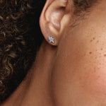 Pandora Double Star Stg Stud Earrings