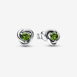 Pandora August Birthstone Eternity Circle Stud Earrings