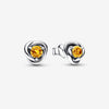 Pandora November Honey Eternity Circle Stud Earrings