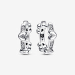 Pandora Radiant Sparkling Hearts Hoop Earrings