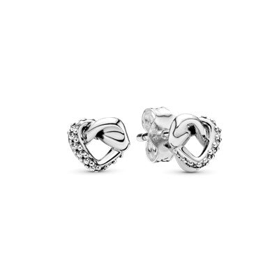 Pandora Knotted Hearts Silver Studs