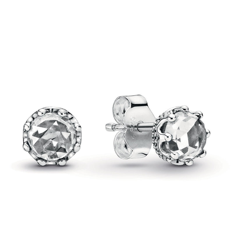 Pandora Clear Sparkling Crown Stud Earrings