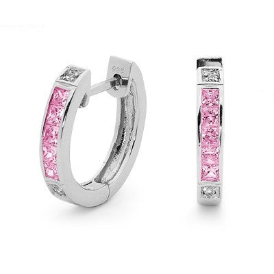 Bee STG Pink CZ Earring