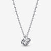 Pandora Rectangular Sparkling Halo Collier Necklace