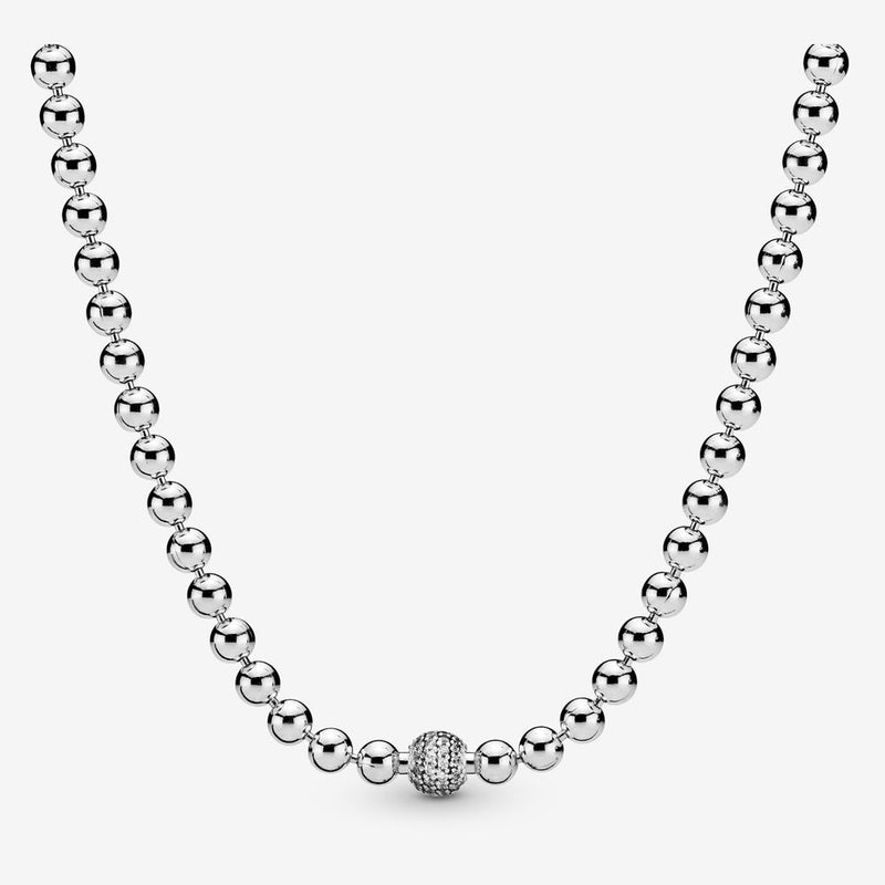 Pandora Beads & Pavé Necklace