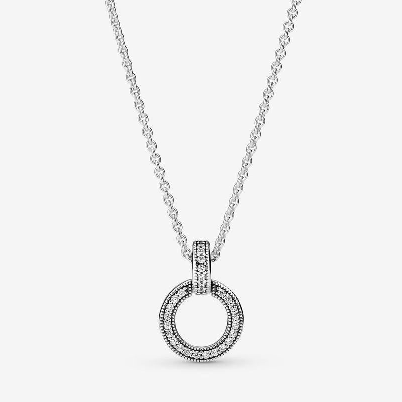 Pandora Double Circle Pendant & Necklace