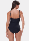 Cinnamon Swan Riviera Black Ruched One Piece Swimsuit