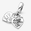 Pandora Rose Heart Padlock Dangle Charm