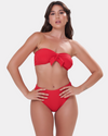Cinnamon Swan Rever Red Bandeau Bikini Top
