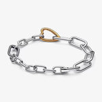 Pandora ME Two-tone Heart Link Chain Bracelet